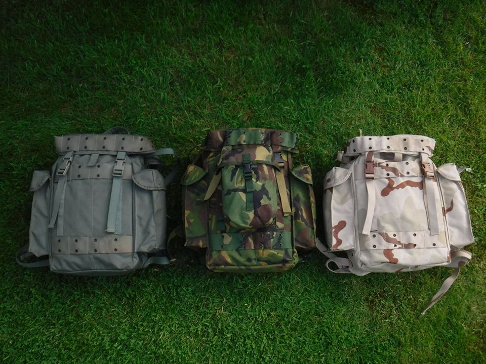 3 x Dutch army backpack